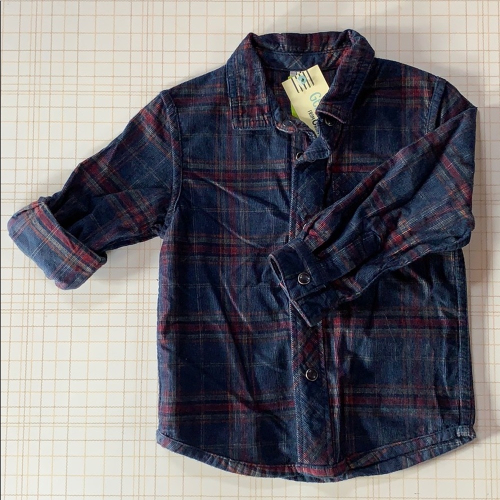 Osh Kosh Flannel snap up button up long sleeve